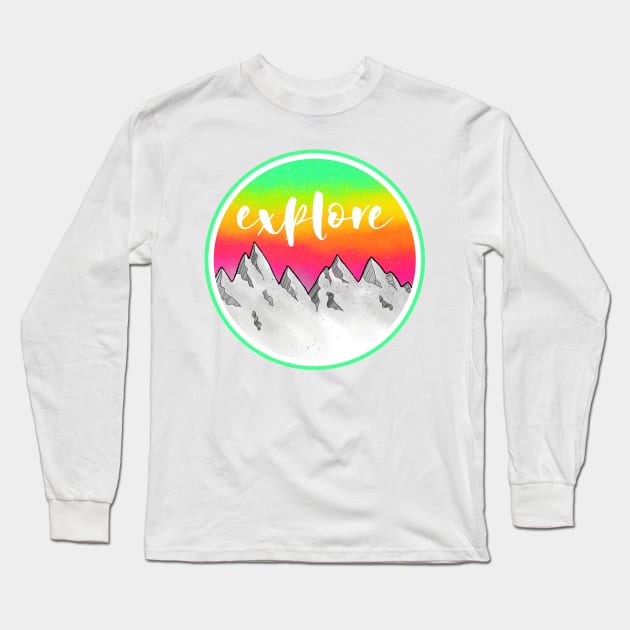 Mountains Explore Long Sleeve T-Shirt by mailboxdisco